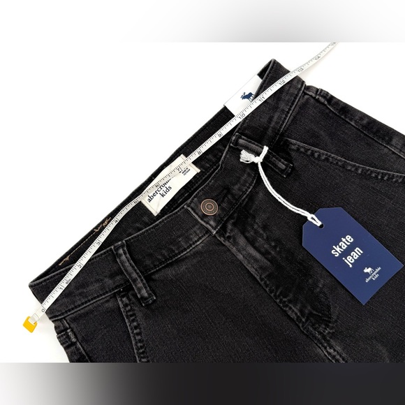 NWT Abercrombie Kids Black Dropped Crotch Skate Jeans 9/10 - Picture 5 of 16